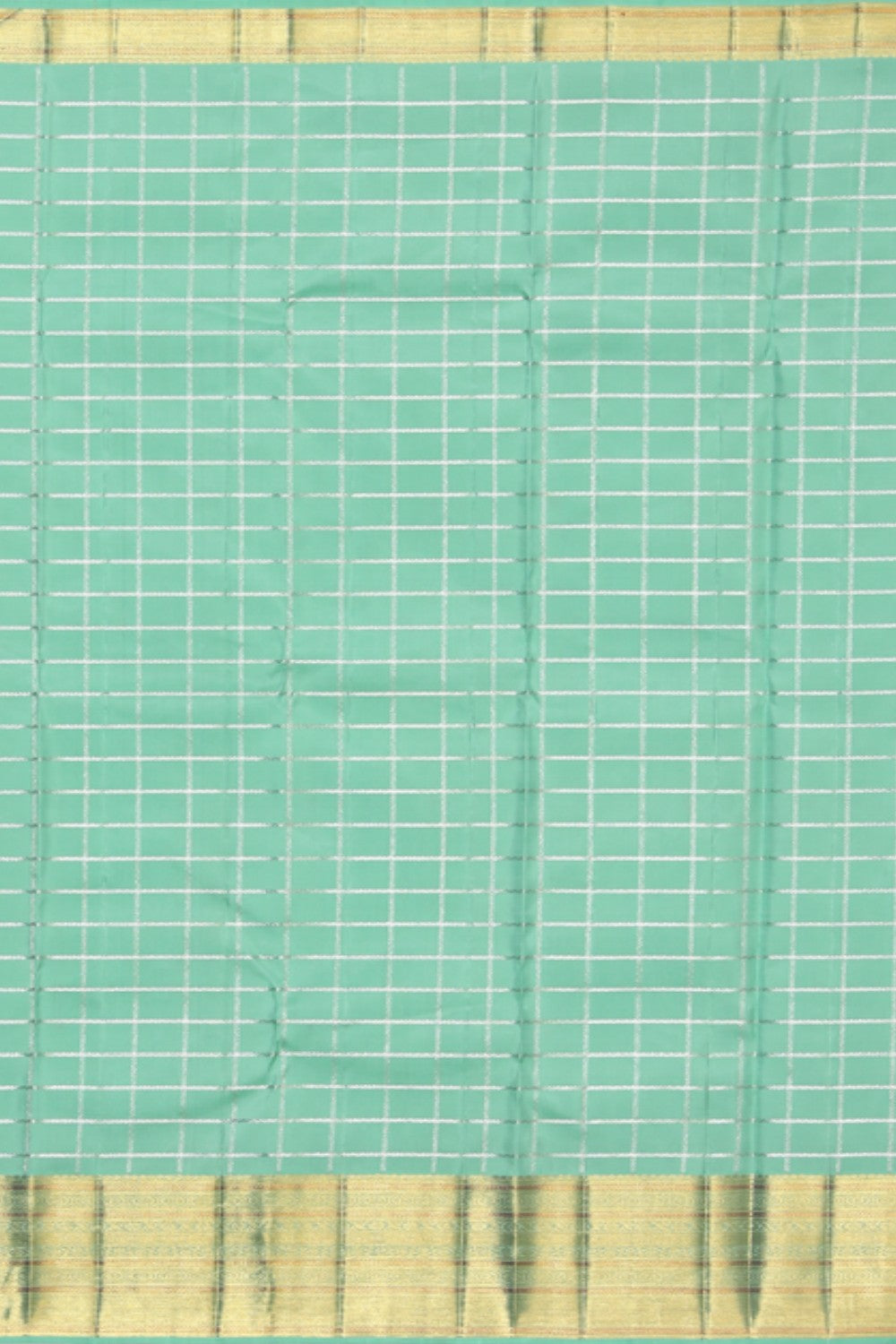 Image of Arani Silk Turquoise Green Saree